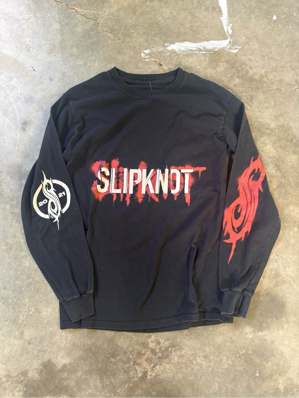 Men's Black Long Sleeve Slipknot Tee